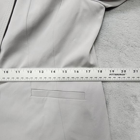 JD Williams Capsule Blazer Womens 10 Light Gray Single Button Preppy Office - Picture 10 of 12